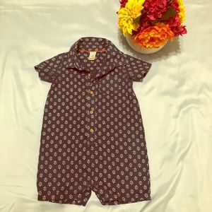 Carter's Baby Boy Short Sleeve Patterned Romper